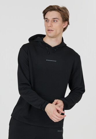 ENDURANCE Athletic Sweatshirt in Black: front