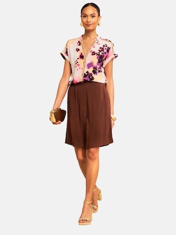 love & roses Blouse in Roze: voorkant