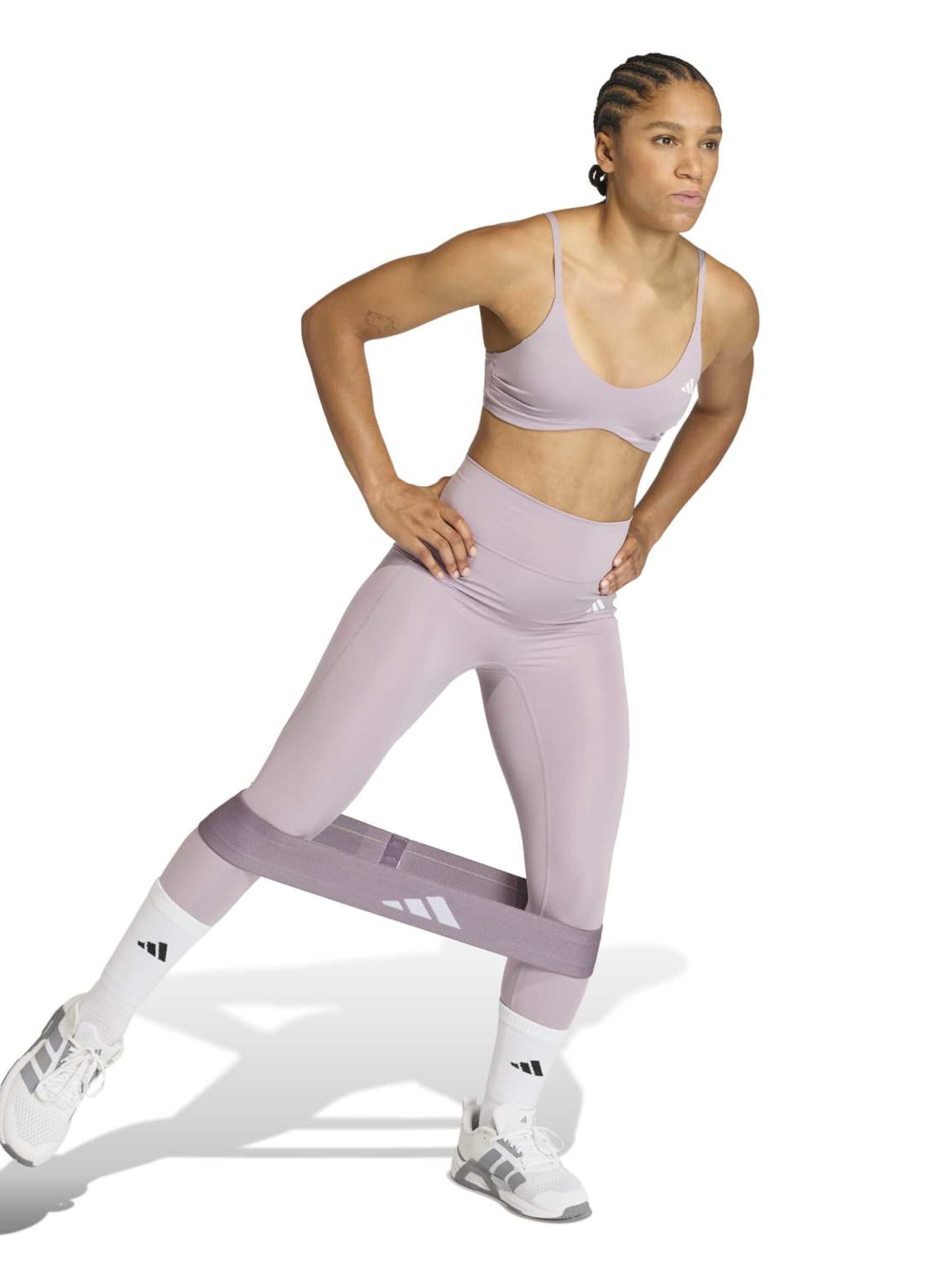 ADIDAS PERFORMANCE - Skinny Pantalón deportivo 'Optime Power Essentials' en lila