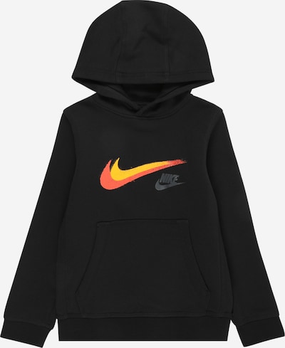 Nike Sportswear Суичър в жълто / антрацитно черно / корал / черно, Преглед на продукта