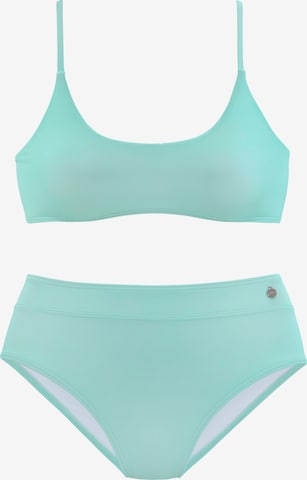 LASCANA - Bustier Bikini en verde: frente