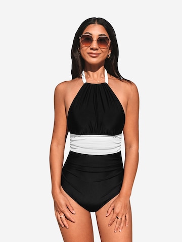 Cupshe High neck Swimsuit in Black