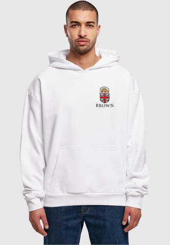 Felpa 'Brown University' di Merchcode in bianco: frontale