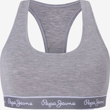 Pepe Jeans Bralette Bra in Grey: front