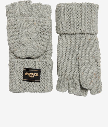 Superdry Full Finger Gloves in Grey: front