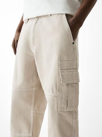 Loosefit Pantalon cargo Bershka en beige