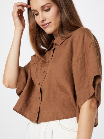 Gina Tricot Блуза в кафяво