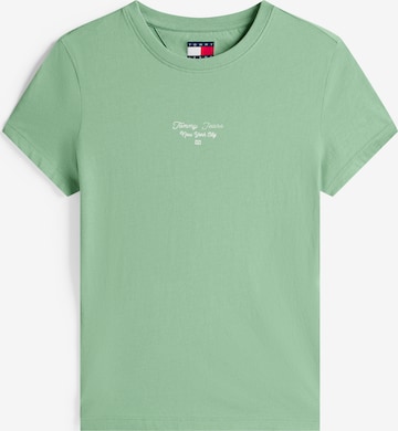 Tommy Jeans Футболка 'ESS' в Зеленый: спереди