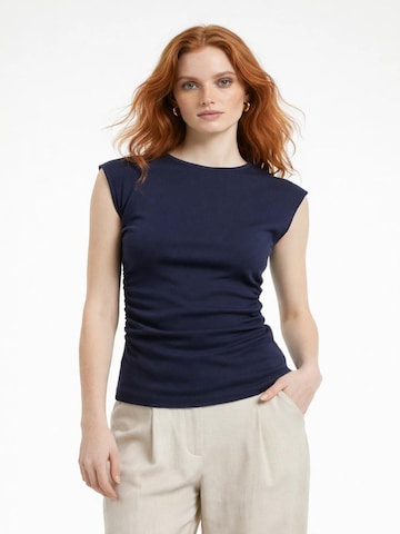 No Matter What Top in Blue: front