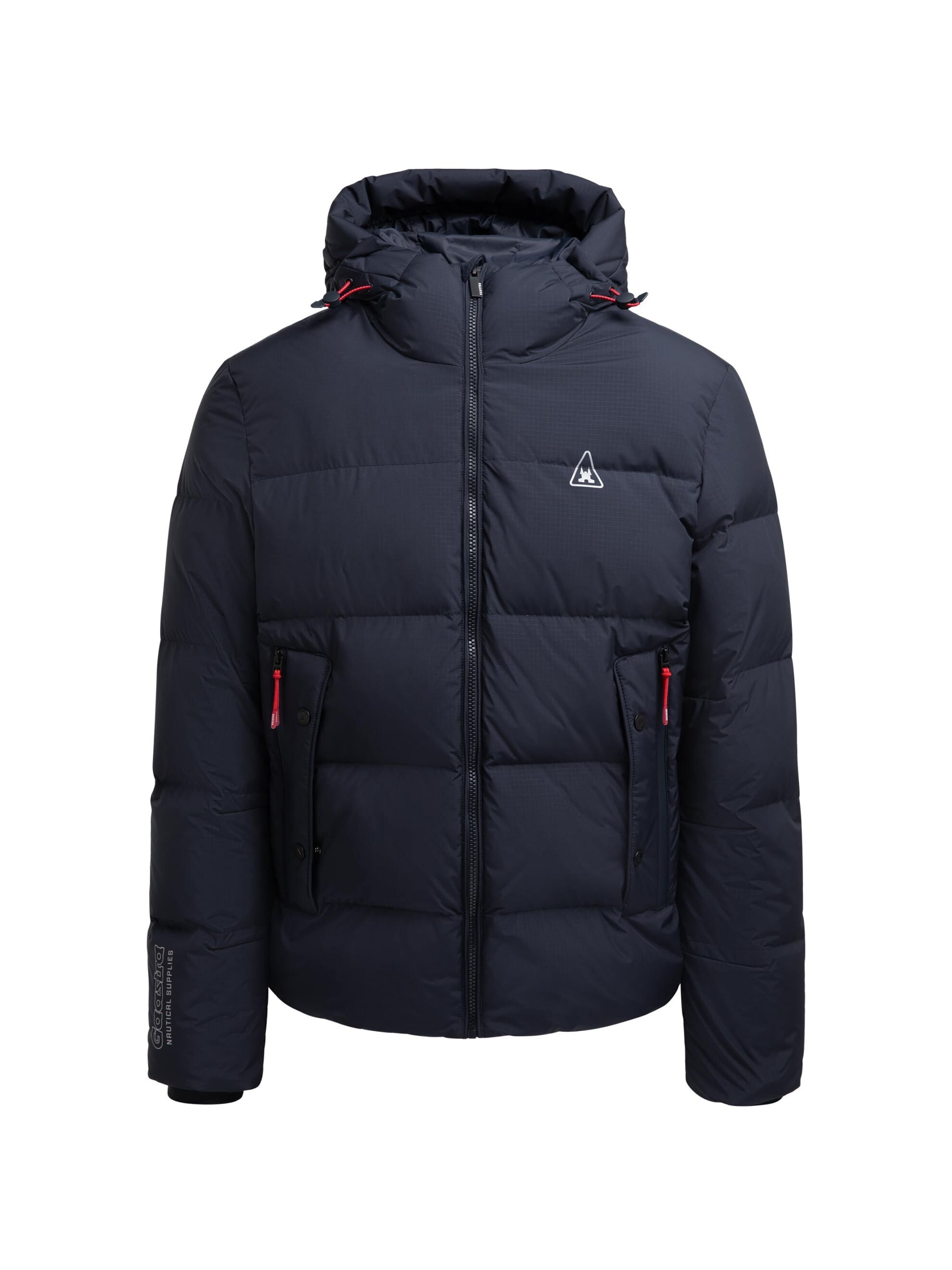 Gaastra Kurze Daunenjacke mit Kapuze in Blau: Vorderseite