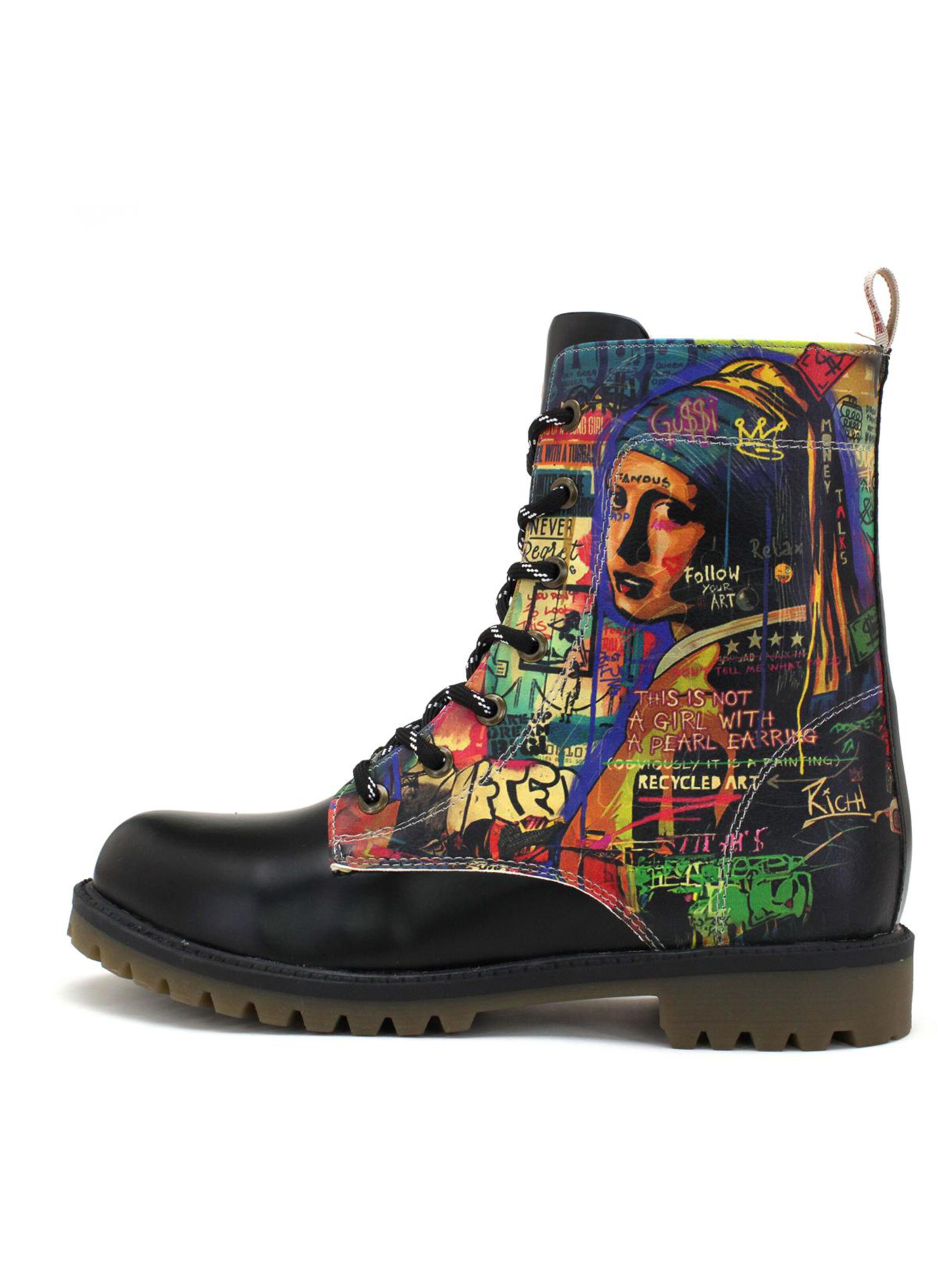 Goby Schnürstiefel 'Goby RUGM112 with Mona Lisa'‌‌ in Schwarz