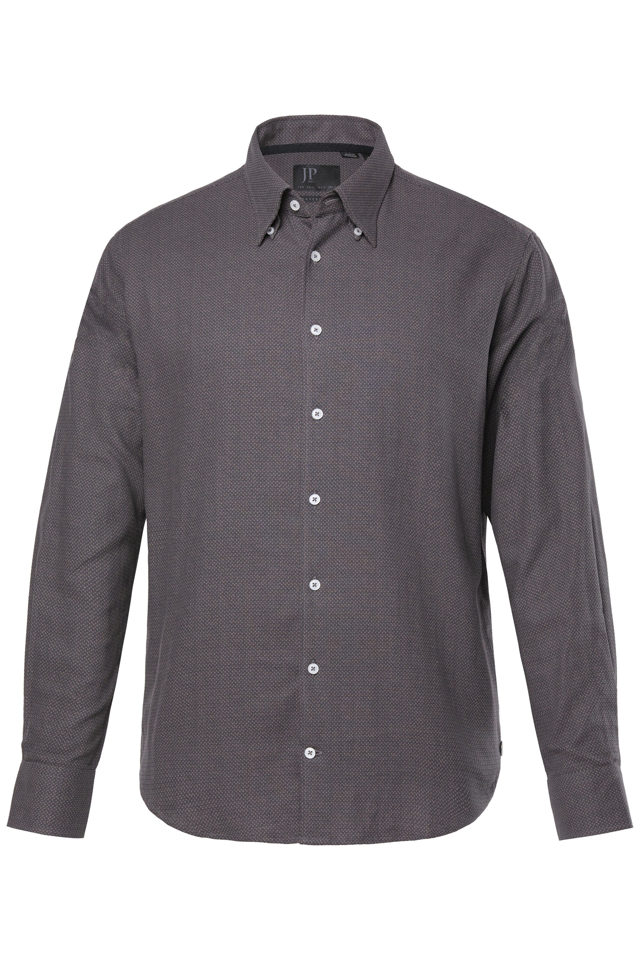 JP1880 Regular fit Overhemd in Zwart: voorkant