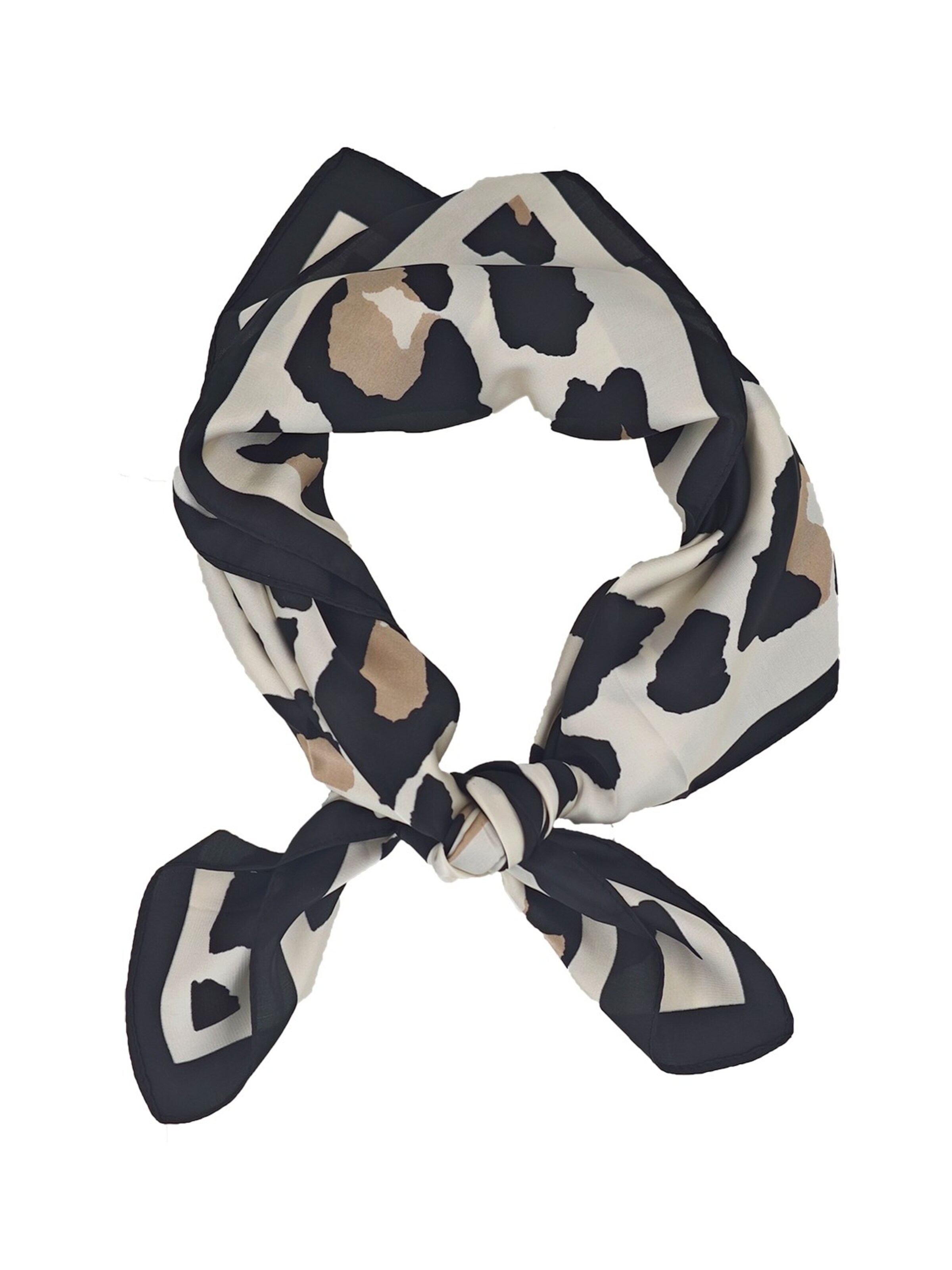 styleBREAKER Tuch 'Halstuch mit Leoparden Muster'‌‌‌‌‌‌ in Beige: Vorderseite