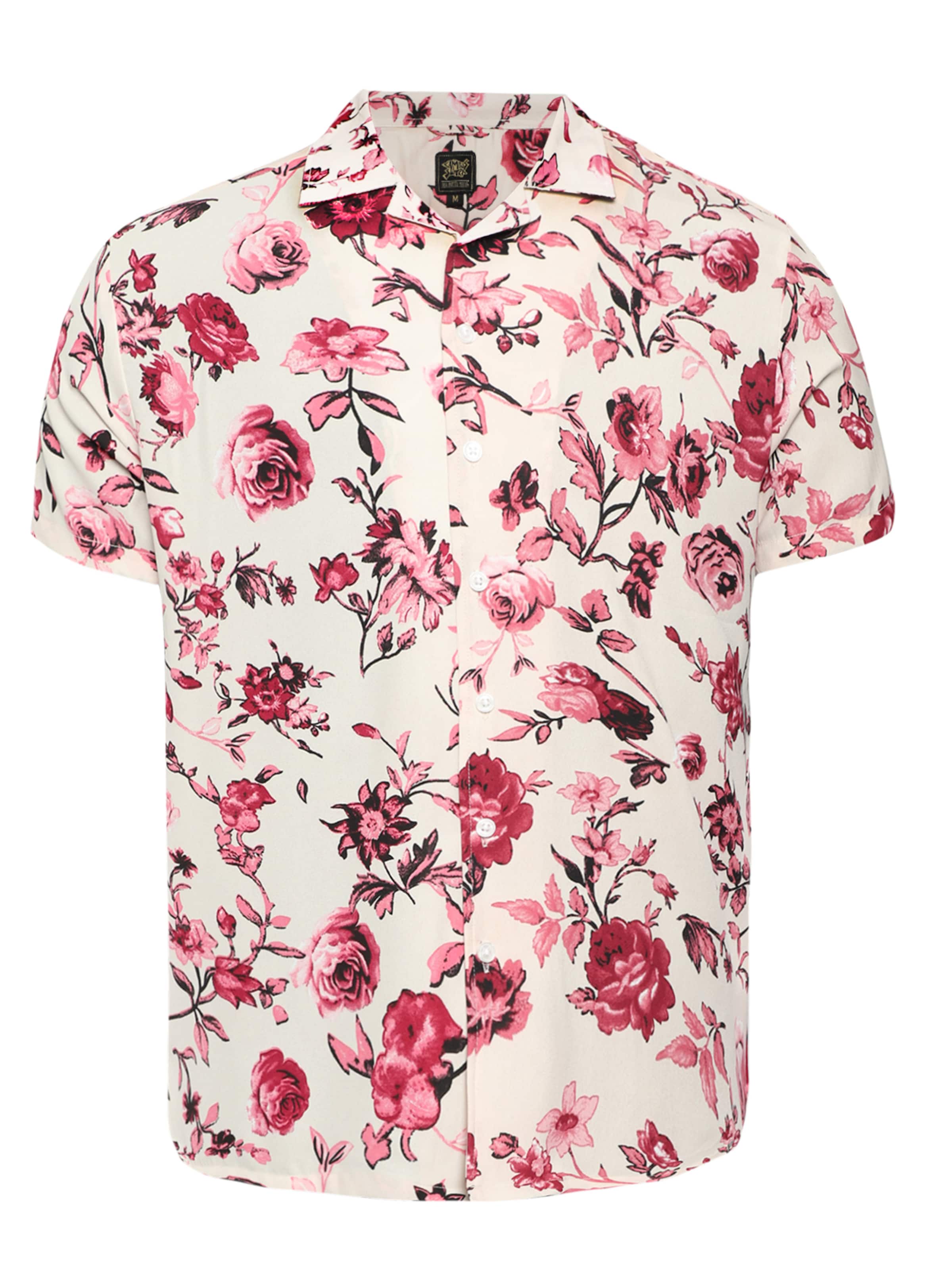 Campus Sutra Regular fit Button Up Shirt 'Leon' in Pink: front