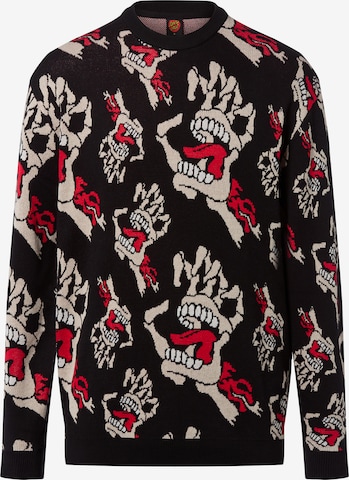 Pull-over ' Bone Hands ' Santa Cruz en noir : devant