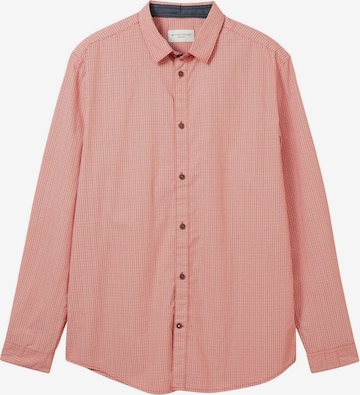 TOM TAILOR - Ajuste regular Camisa en rojo: frente