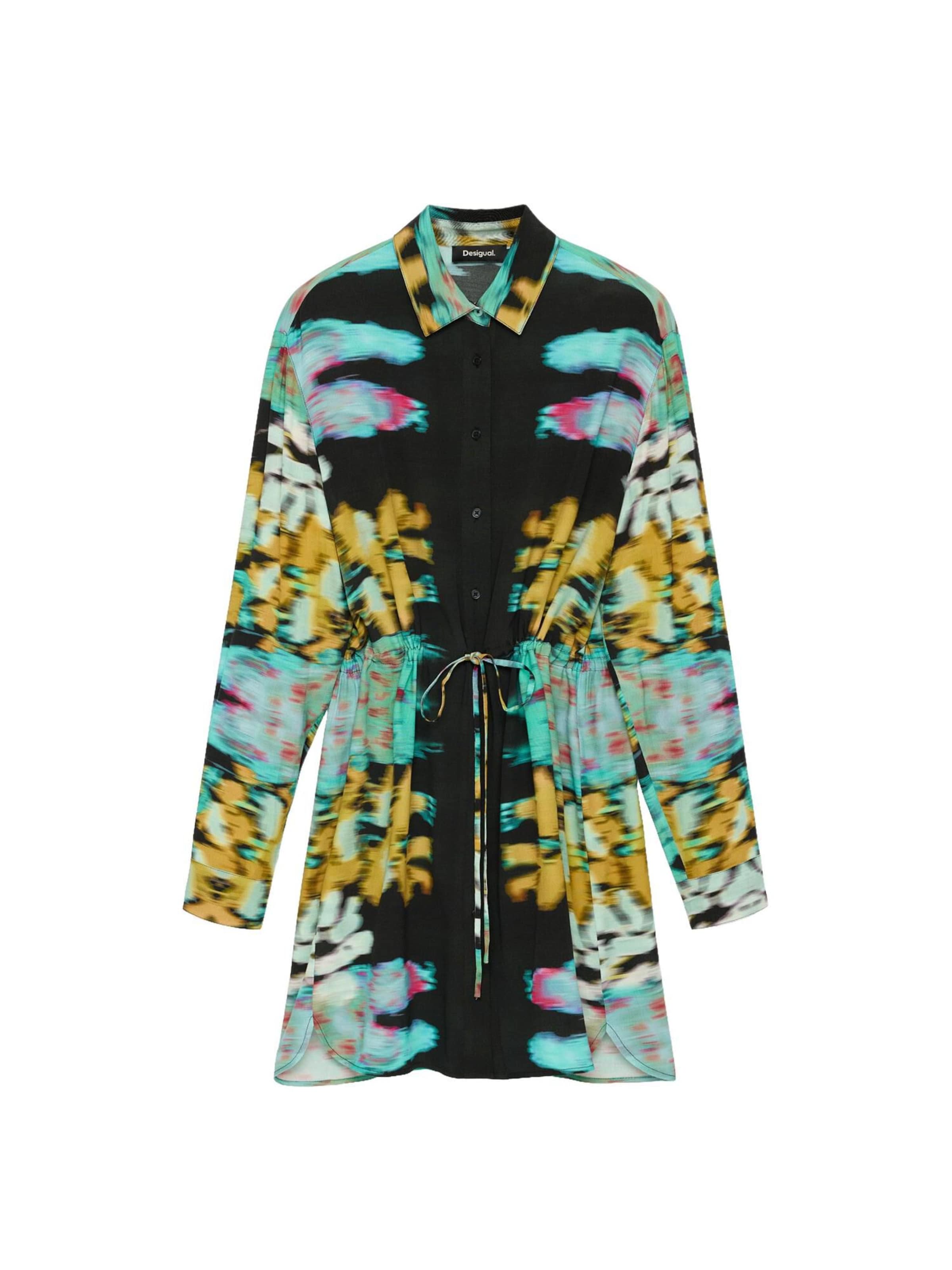 Desigual Платье-рубашка 'C Lacroix' в Черный: спереди