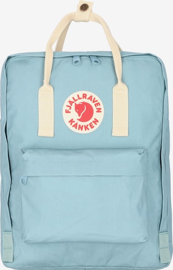 Fjällräven Rucksack 'Kånken' in beige / hellblau / rot, Produktansicht