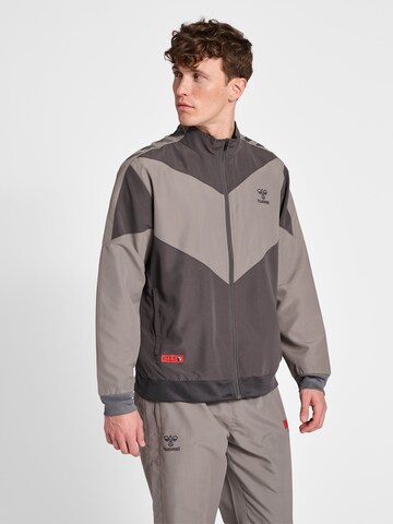 Hummel Athletic Jacket in Grey: front