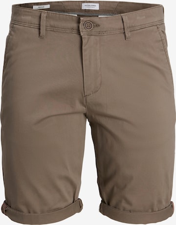 JACK & JONES - Calças chino 'Bowie' em castanho: frente