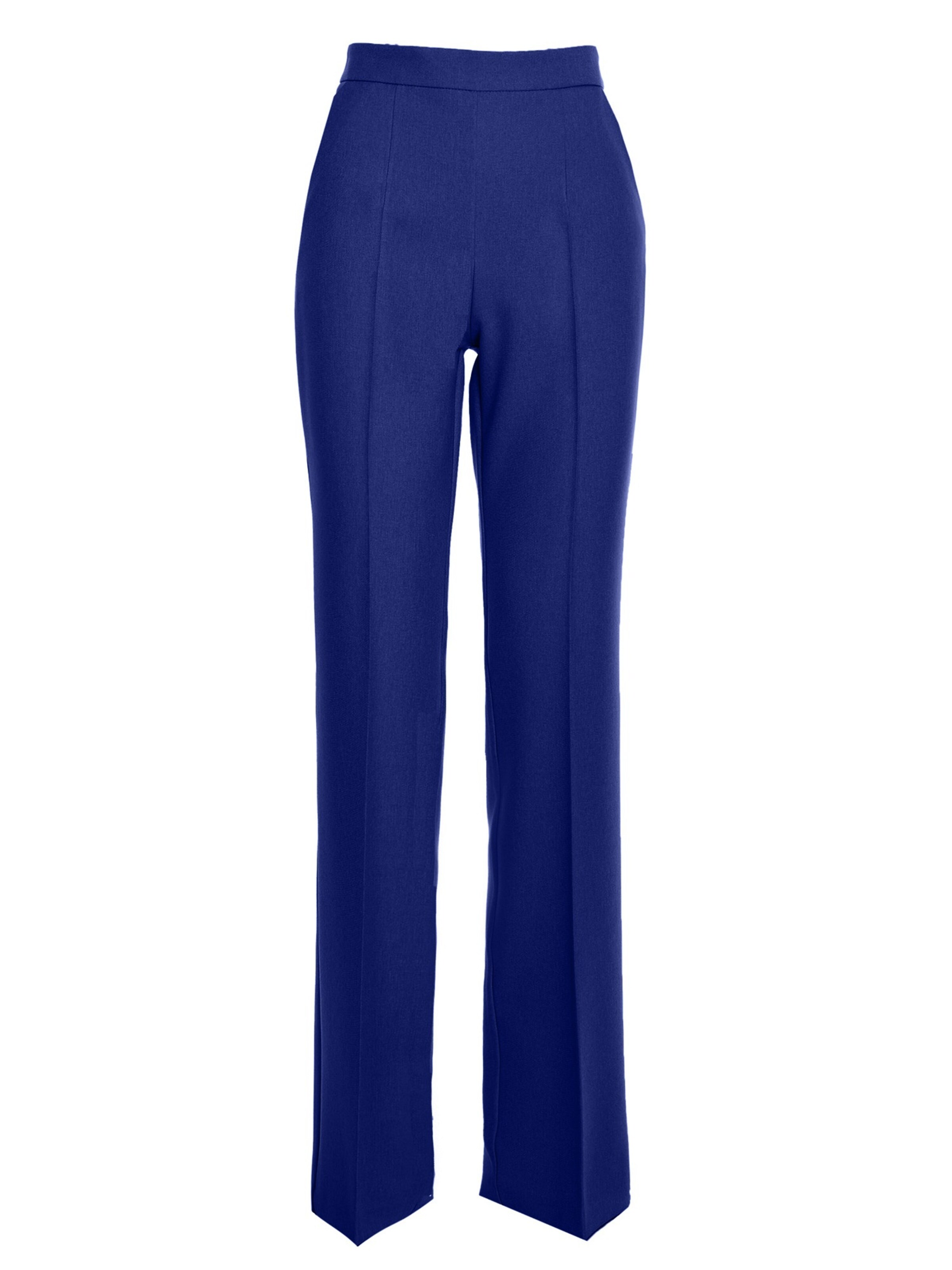 Bootcut Pantaloni cu dungă de la Stylove pe albastru: față