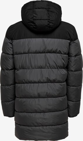 Only & Sons Winter Jacket 'Melvin' in Black