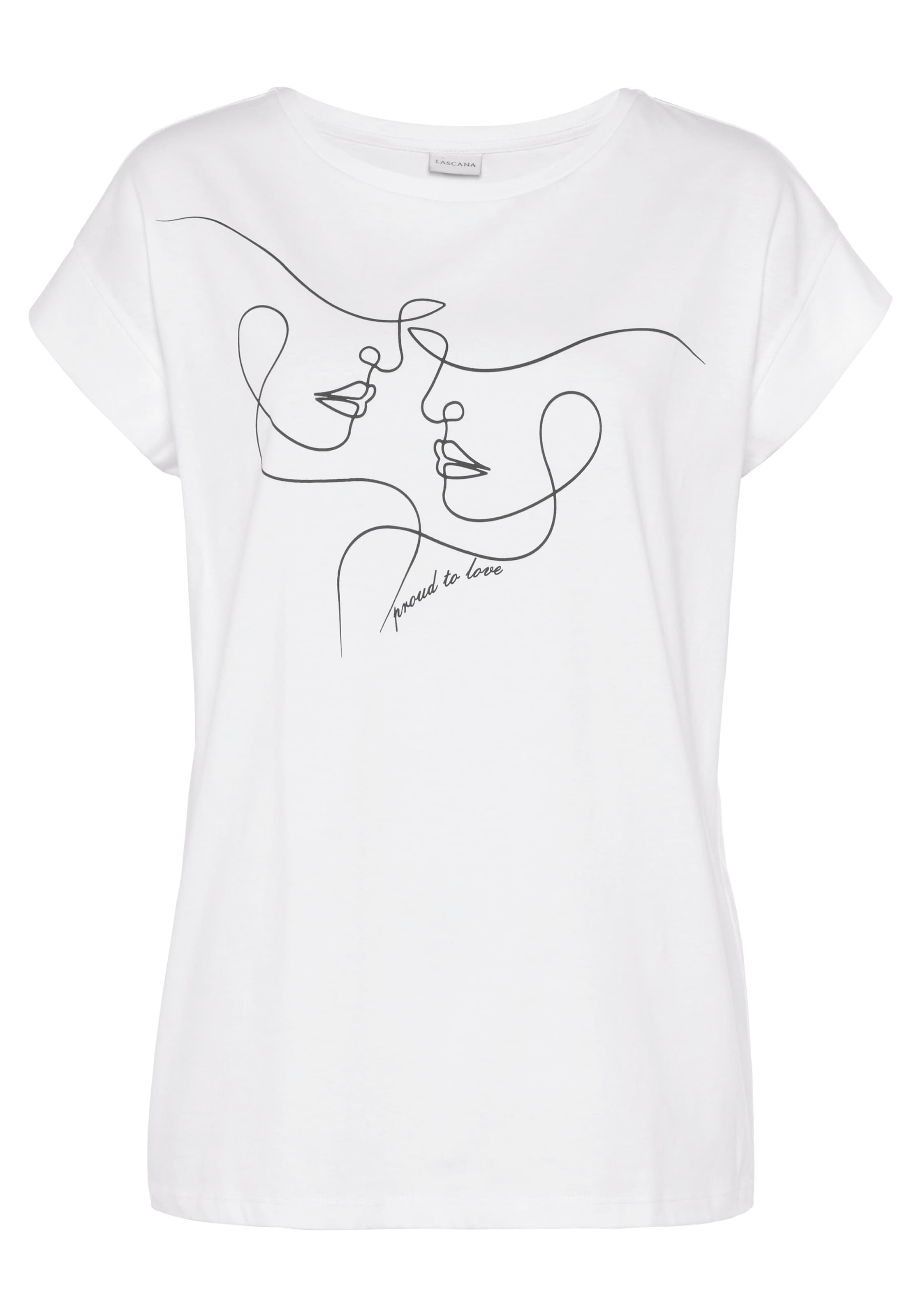 LASCANA Shirt in White: front