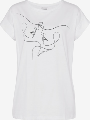 LASCANA Shirt in White: front