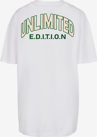 Merchcode Oversized shirt 'Unlimited Edition' in Wit