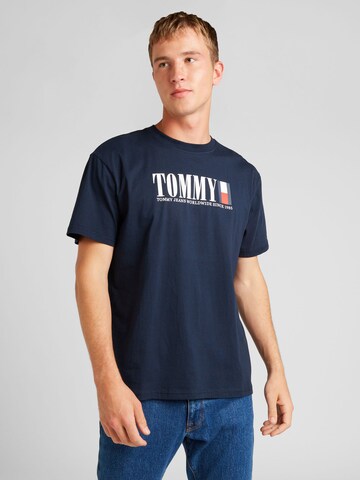 Tommy Jeans Tričko – modrá: přední strana