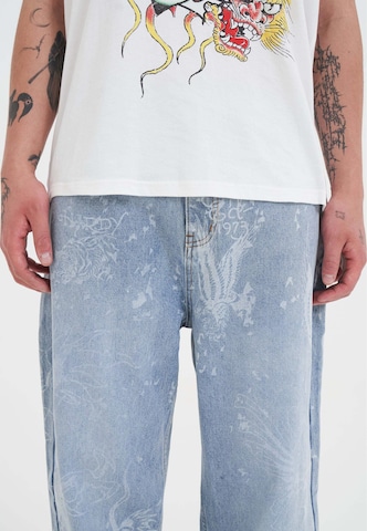 Ed HardyLoosefit Traperice 'Gothic' - plava boja