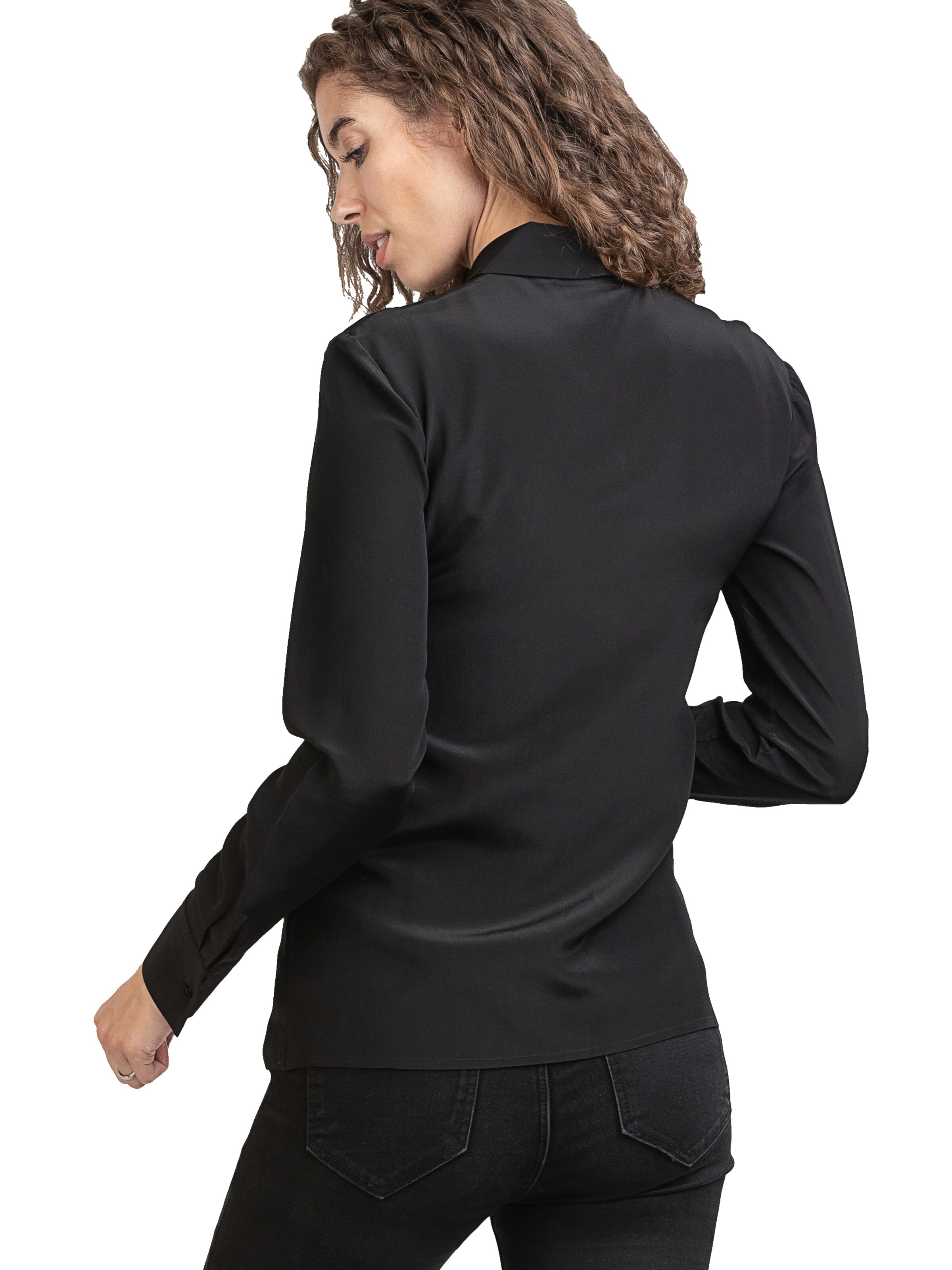 Camicia da donna 'Seidenbluse Collettoseta' di Posh Gear in nero