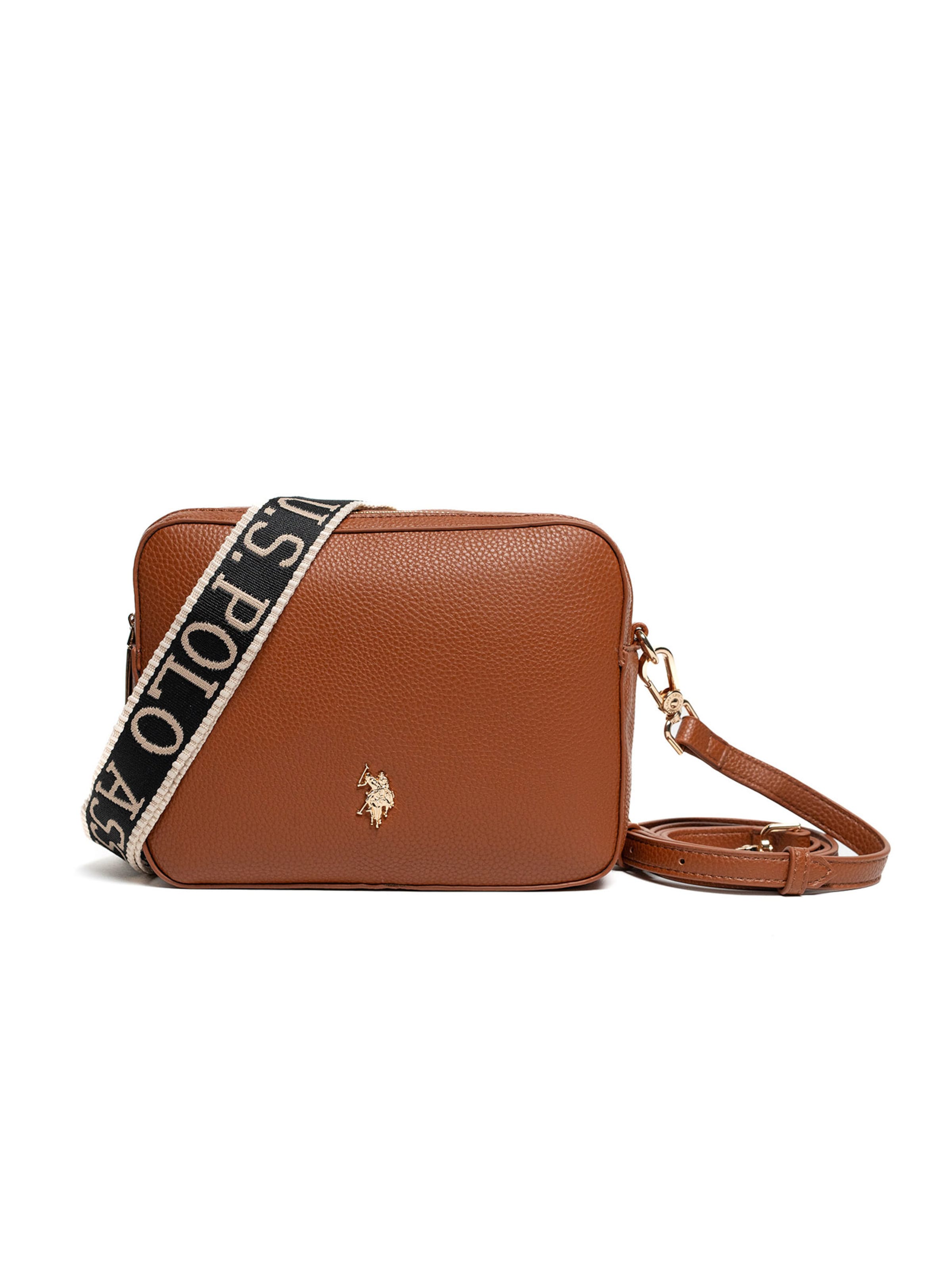 Borsa a spalla di U.S. POLO ASSN. in marrone: frontale