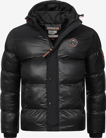 Geo Norway Winter Jacket in Black: front