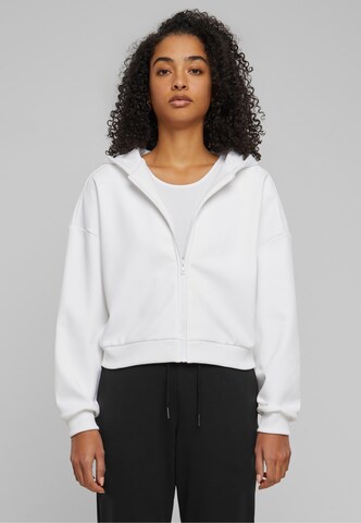Urban Classics Sweat jacket in White: front