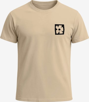 Neverless Shirt 'Blume Quadrat' in Beige: front