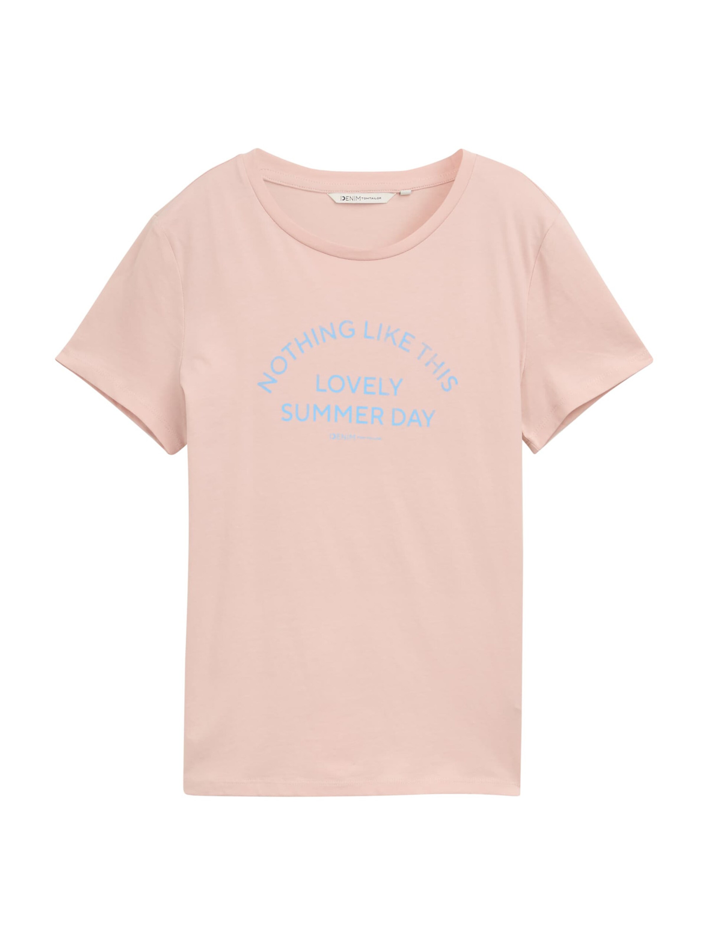 TOM TAILOR DENIM Футболка в Ярко-розовый: спереди