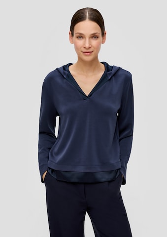 Sweat-shirt s.Oliver BLACK LABEL en bleu : devant