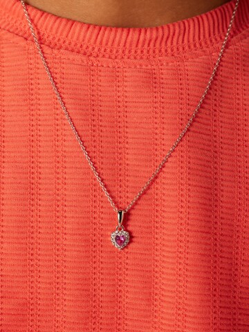 Lucardi Necklace 'Herz' in Silver: front