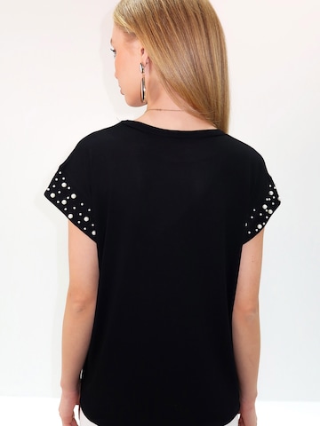 Trend Alaçatı Stili Póló - fekete