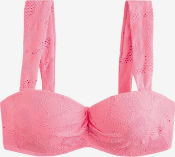 Next Bandeau Bikinitoppi värissä vaaleanpunainen: etupuoli