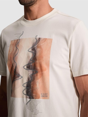 CAST IRON T-shirt 'Regular fit T-shirt with artwork' i beige