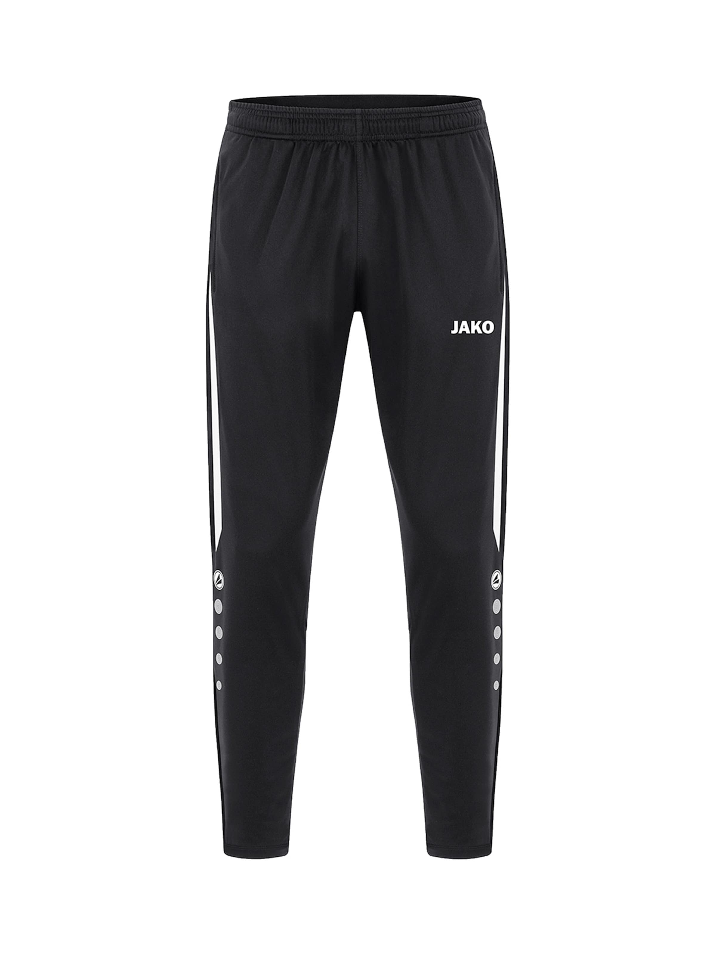 JAKO Slimfit Hose in Schwarz: Vorderseite