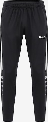 JAKO Slimfit Hose in Schwarz: Vorderseite
