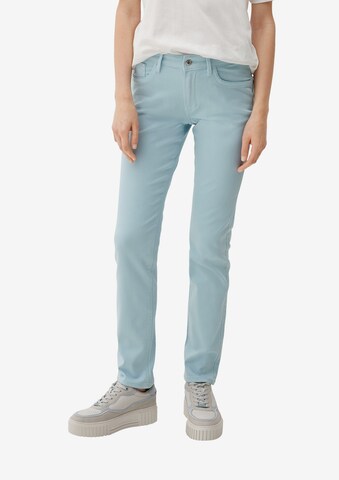 s.Oliver Slimfit Jeans in Blauw: voorkant