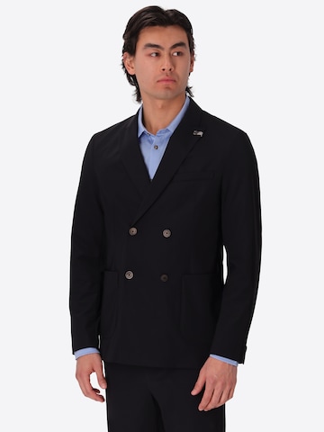 Distretto12 Slim Fit Sakko in Schwarz: Vorderseite