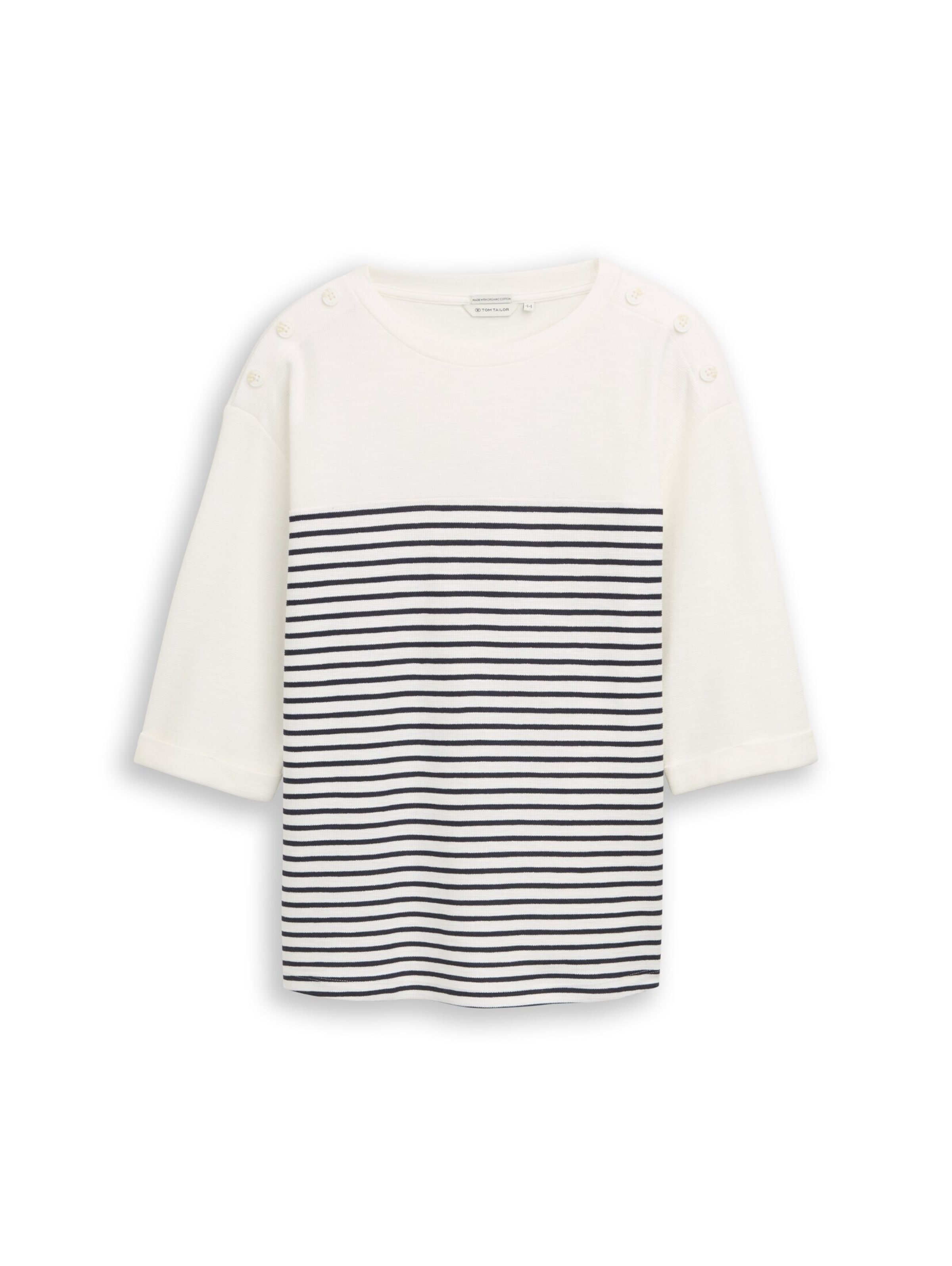 T-shirt Tom Tailor Women + en blanc : devant