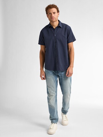Petrol Industries Regular fit Overhemd 'Oceanbreeze' in Blauw