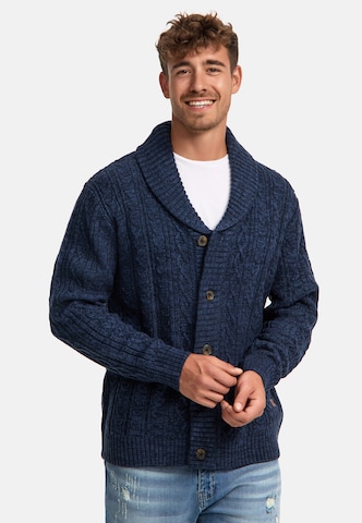 Vestes en maille INDICODE JEANS en bleu : devant
