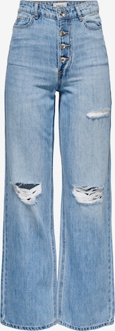 Wide Leg Jean 'Molly' ONLY en bleu : devant